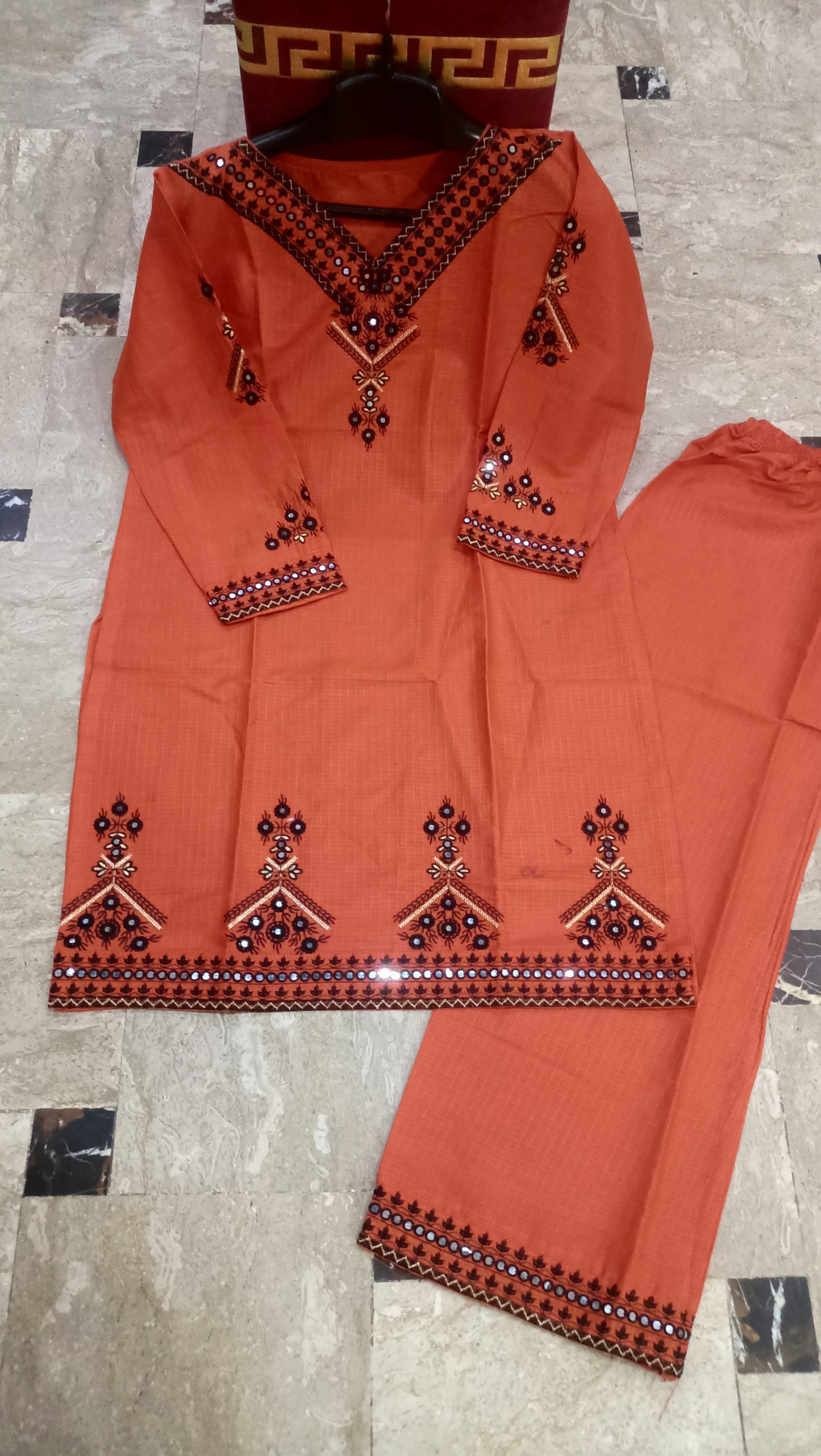 Elegant Summer Collection Embroidery 2 Piece Suit