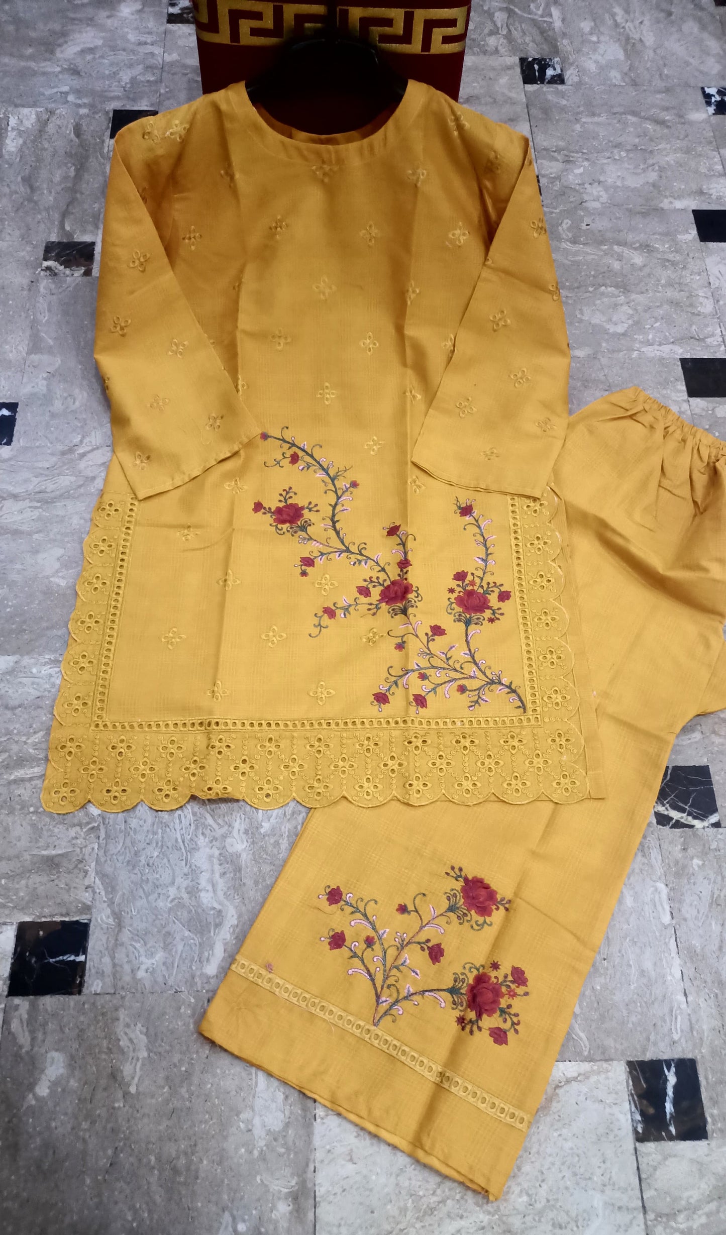 Elegant Summer Collection Embroidery 2 Piece Suit
