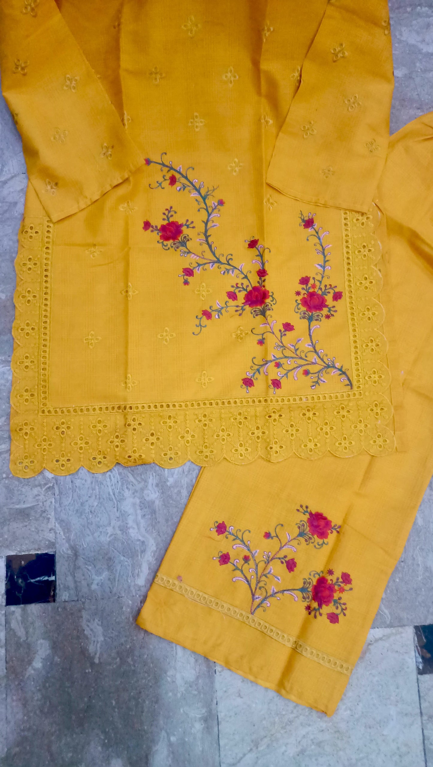 Elegant Summer Collection Embroidery 2 Piece Suit