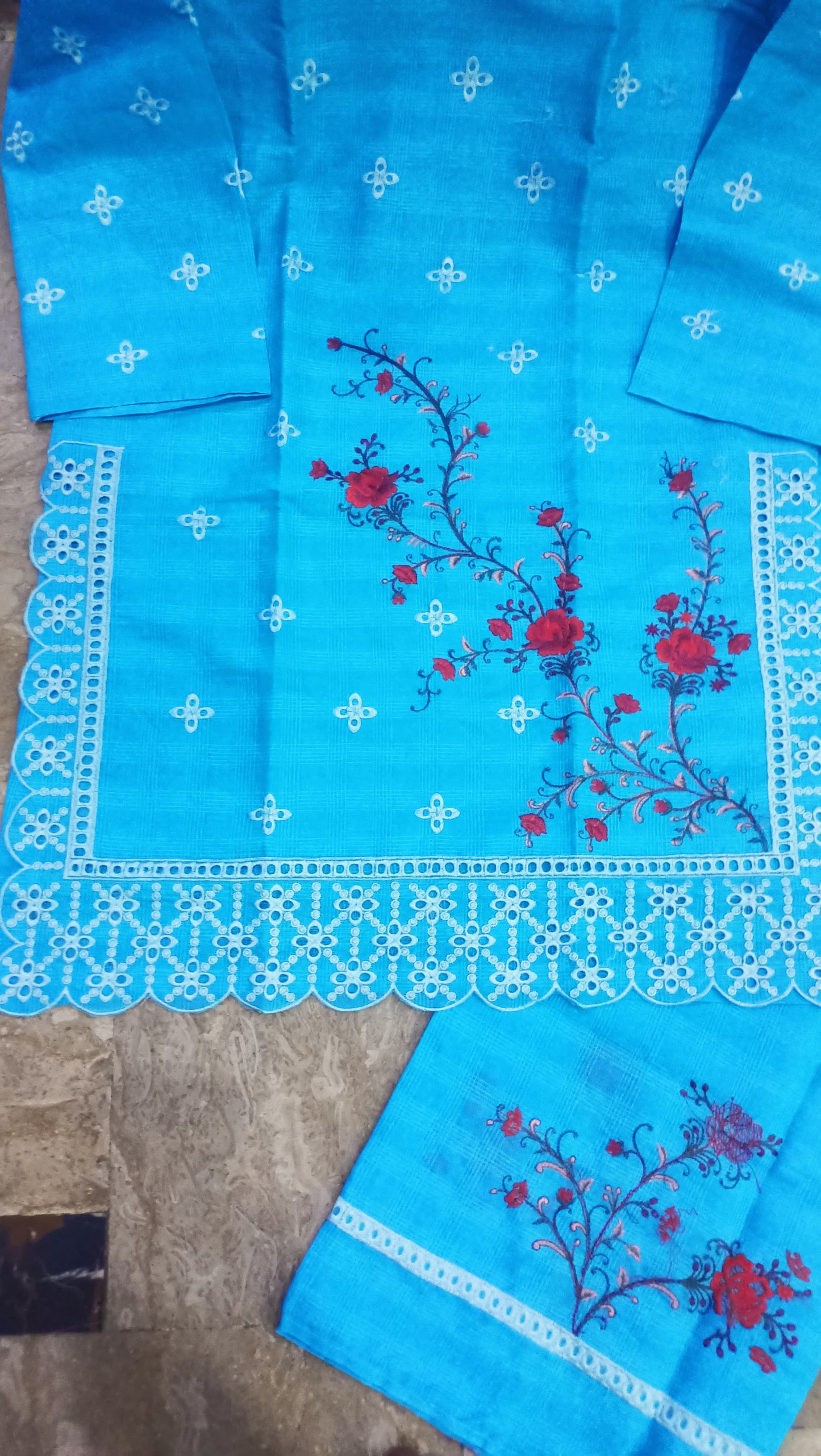 Elegant Summer Collection Embroidery 2 Piece Suit