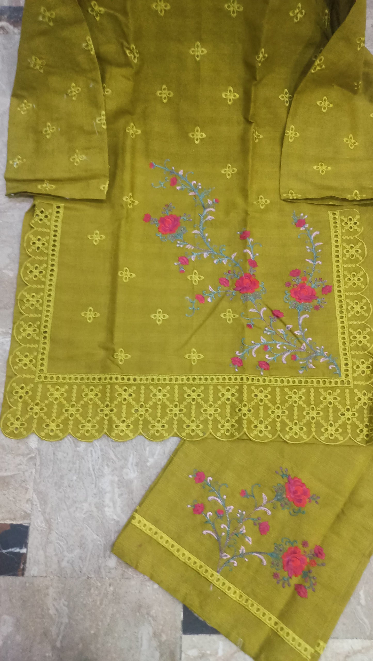 Elegant Summer Collection Embroidery 2 Piece Suit