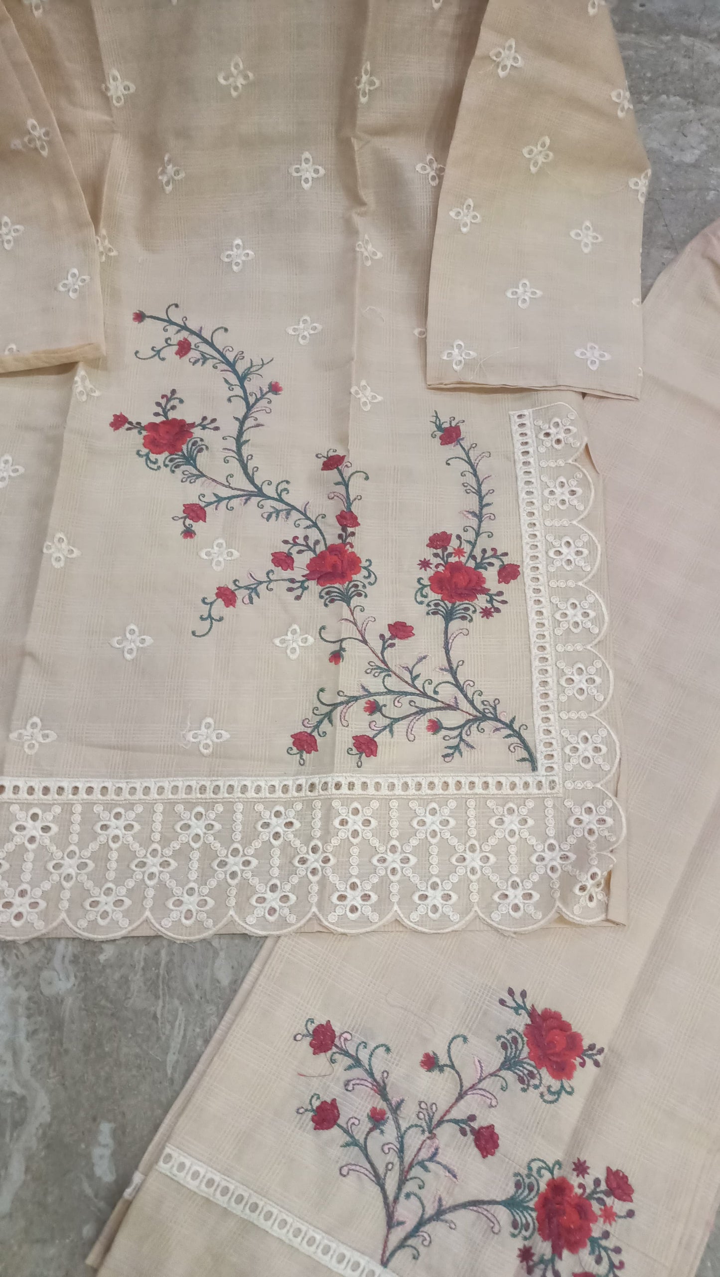 Elegant Summer Collection Embroidery 2 Piece Suit