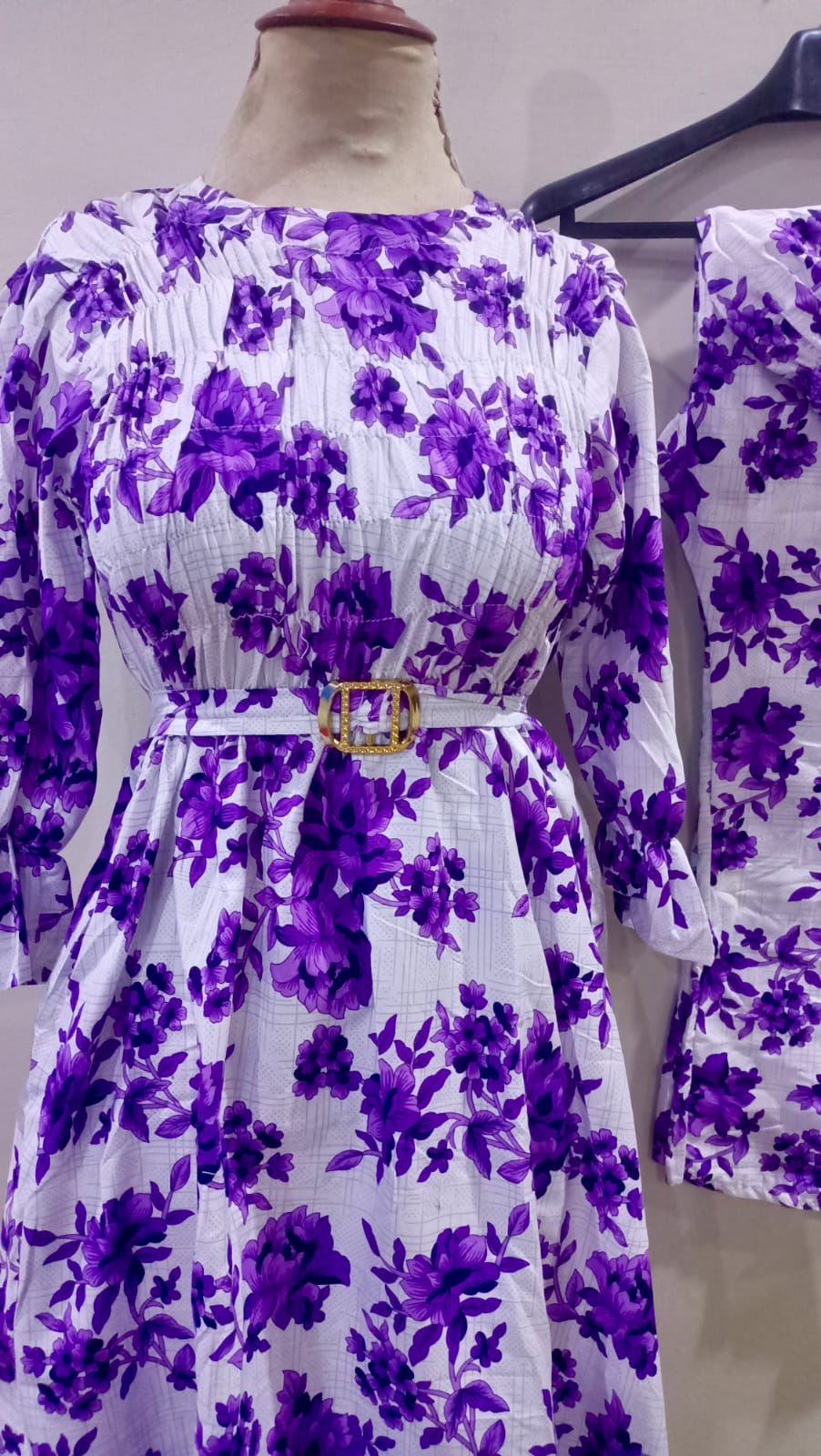 Floral digital print Cotton Frill Maxi 2 Piece