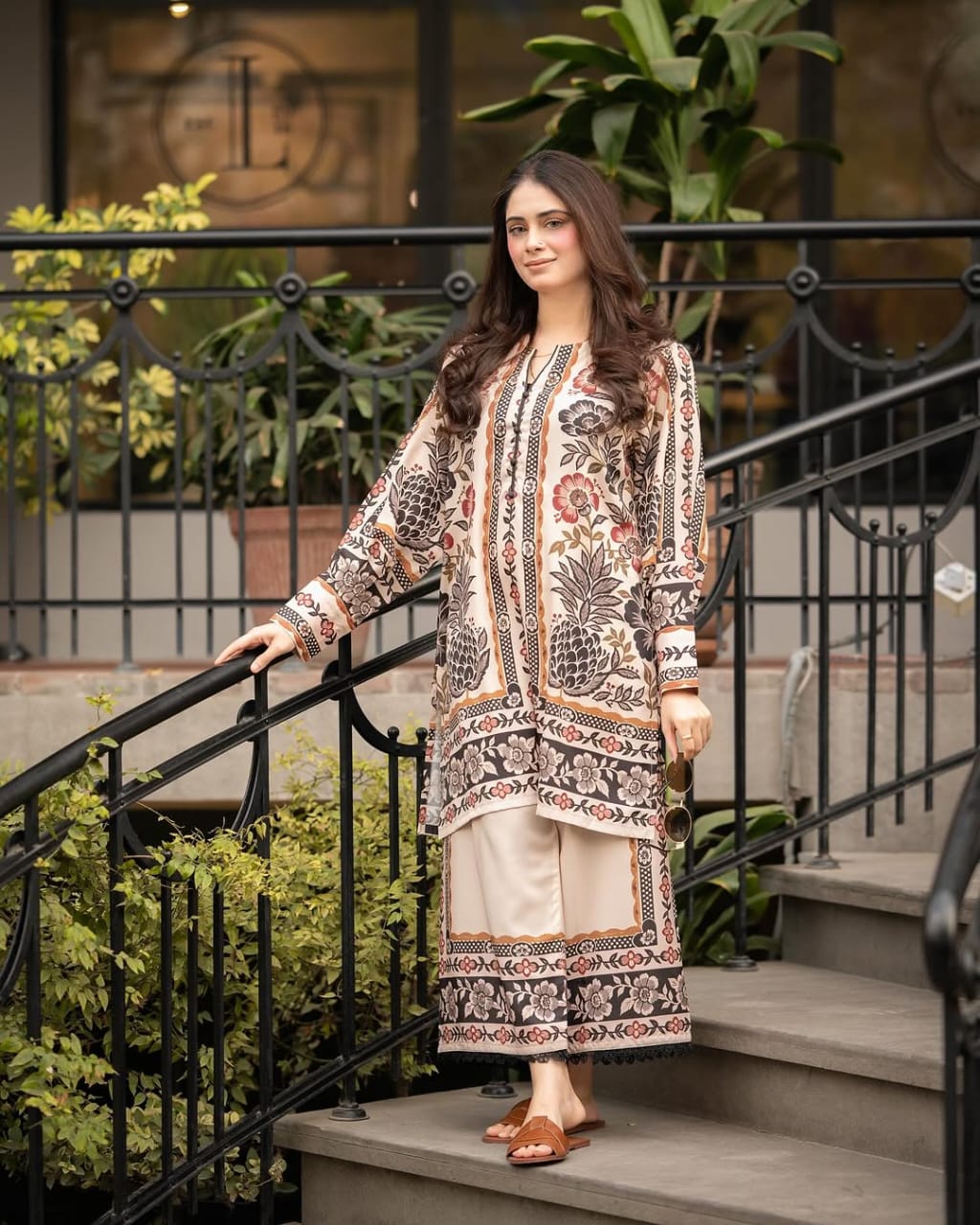 MINAAL PLAZO DIGITAL PRINTED 2Pc Stitched for Girls