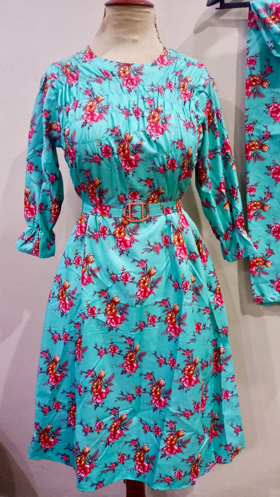 Floral digital print Cotton Frill Maxi 2 Piece