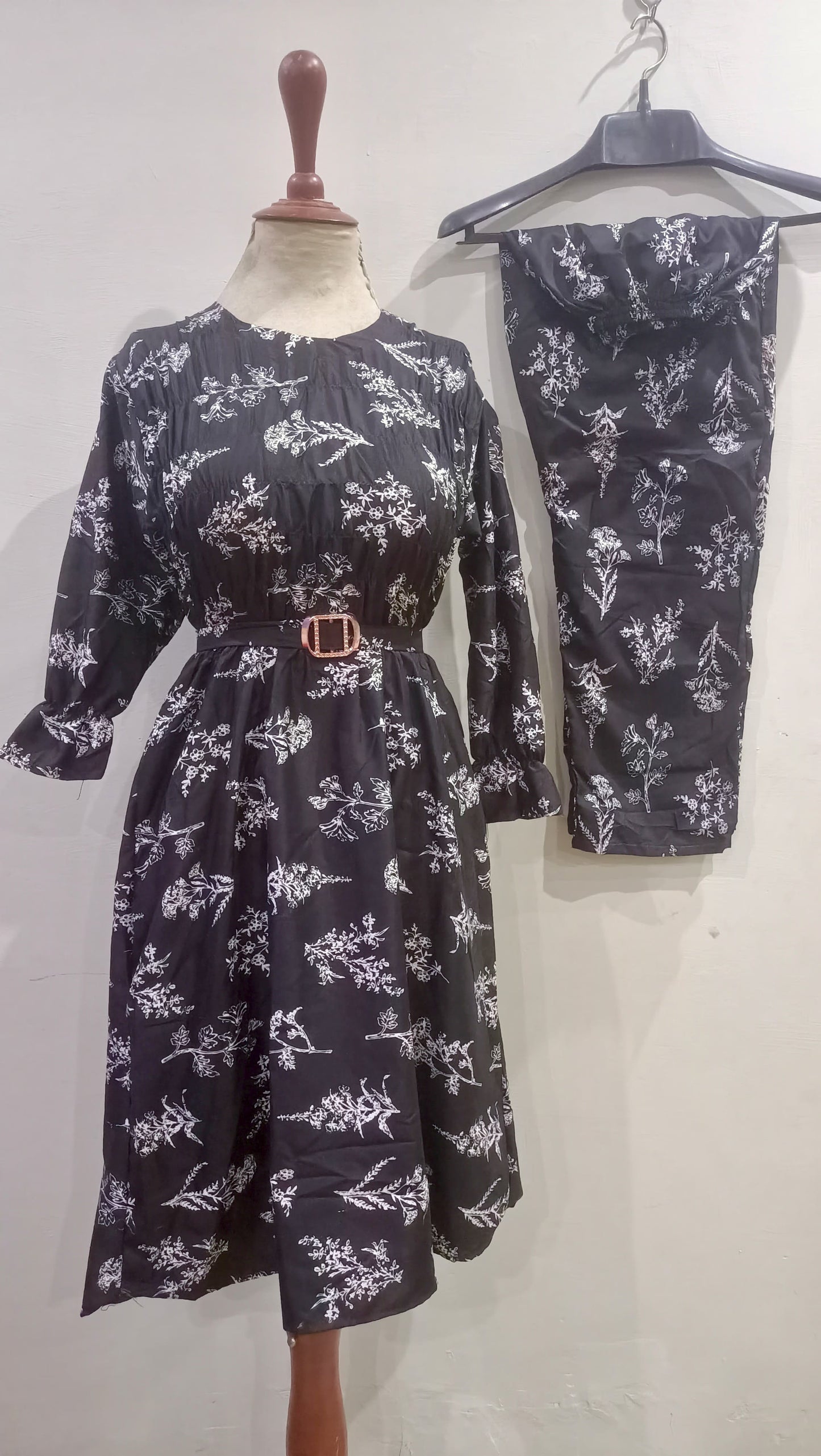 Floral digital print Cotton Frill Maxi 2 Piece