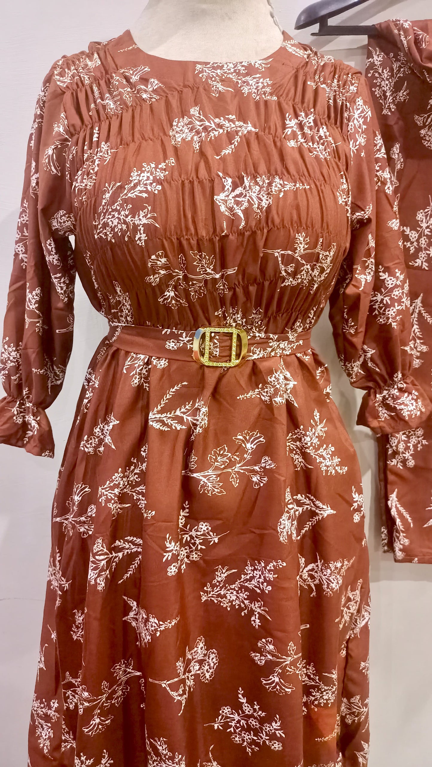 Floral digital print Cotton Frill Maxi 2 Piece