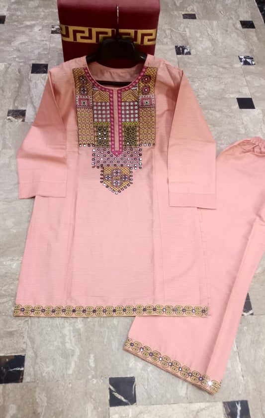 Elegant Summer Collection Embroidery 2 Piece Suit