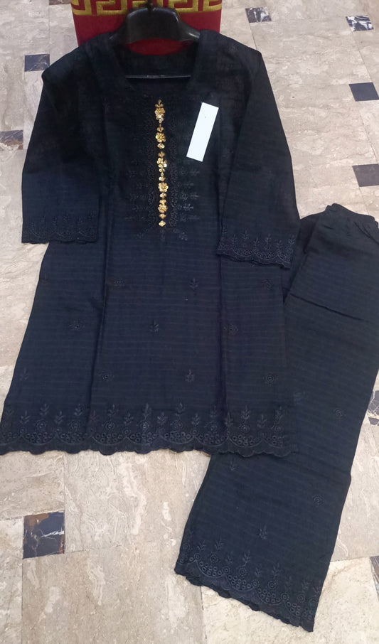 Elegant Summer Collection Embroidery 2 Piece Suit