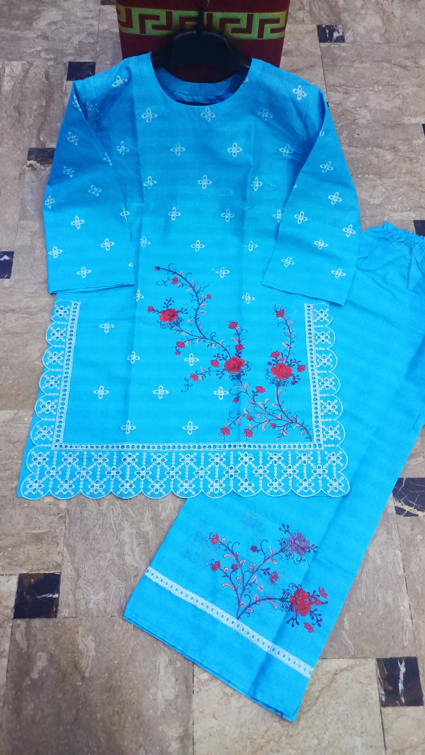 Elegant Summer Collection Embroidery 2 Piece Suit