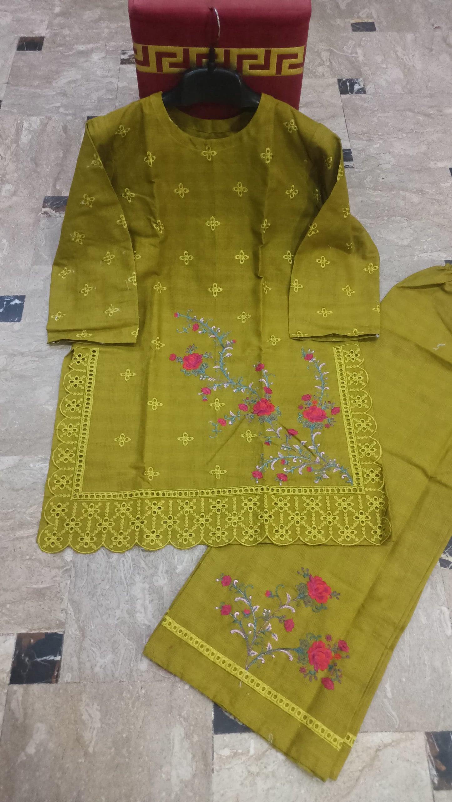Elegant Summer Collection Embroidery 2 Piece Suit