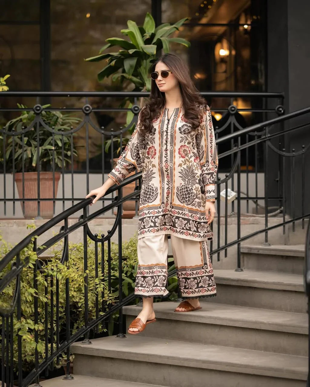 MINAAL PLAZO DIGITAL PRINTED 2Pc Stitched for Girls