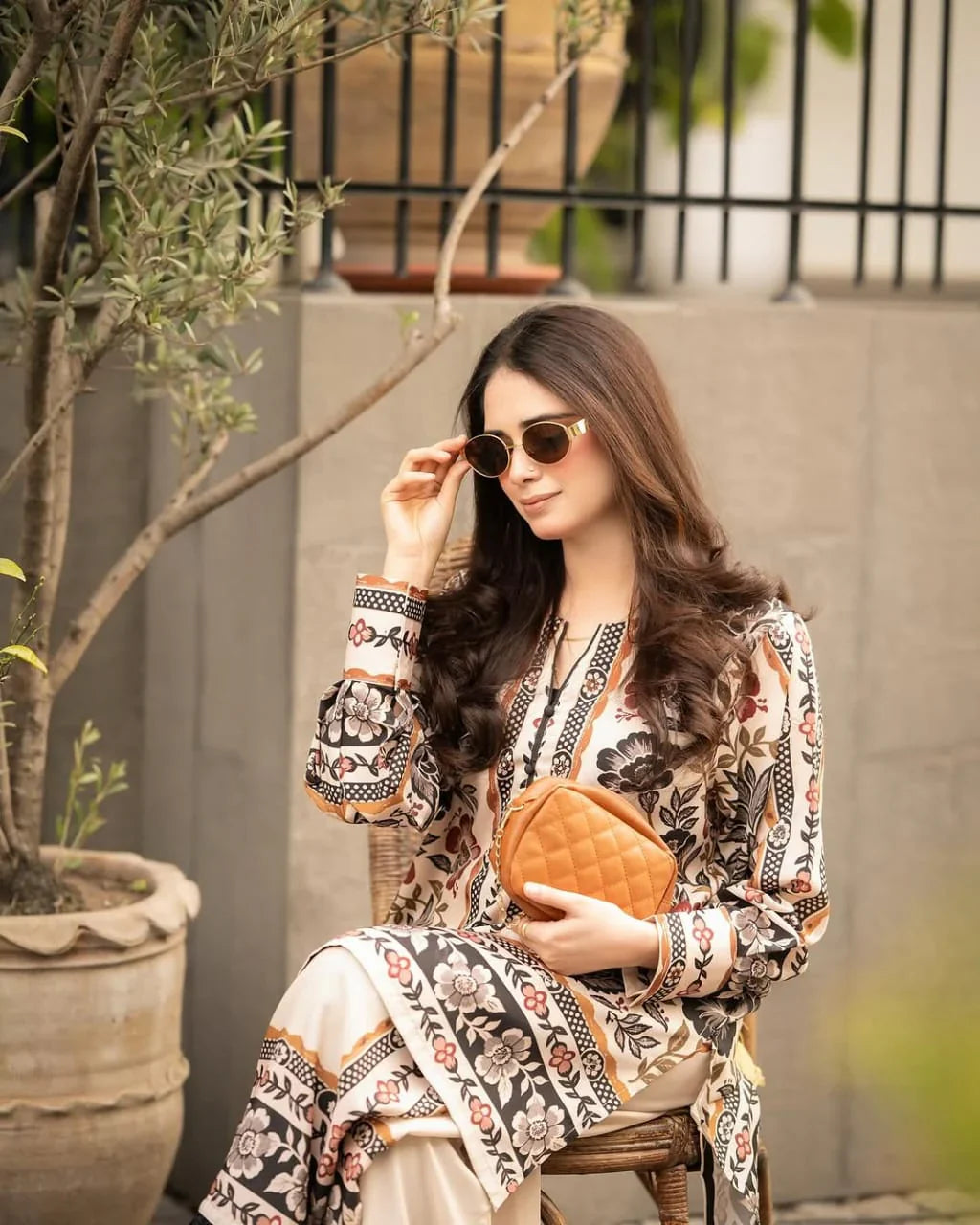MINAAL PLAZO DIGITAL PRINTED 2Pc Stitched for Girls
