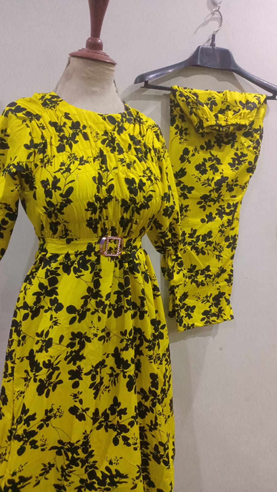 Floral digital print Cotton Frill Maxi 2 Piece