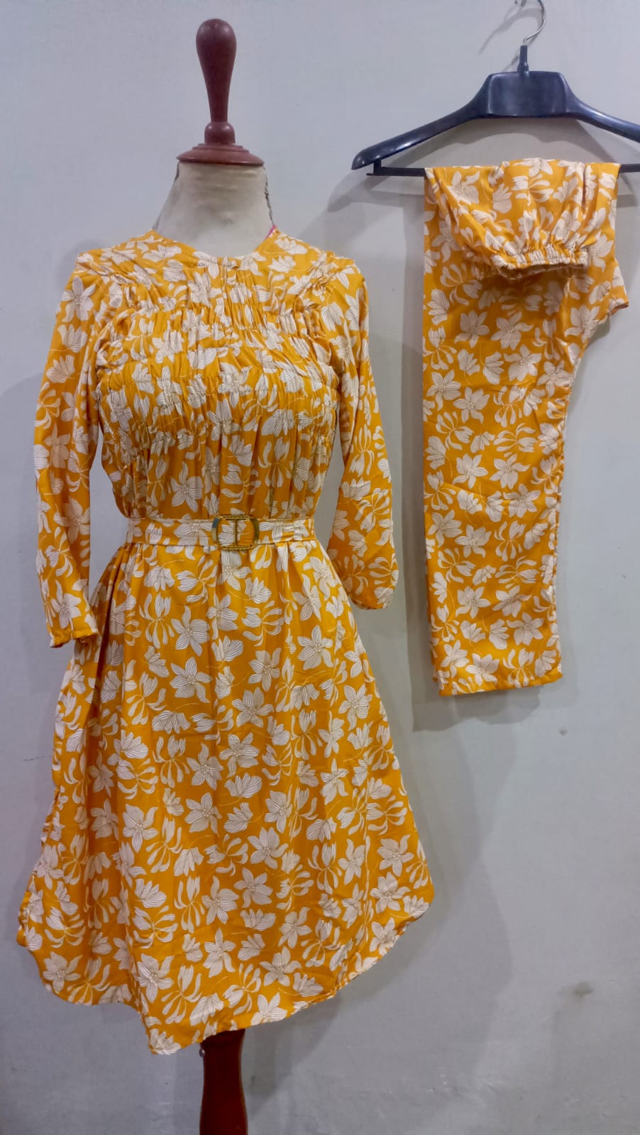 Floral digital print Cotton Frill Maxi 2 Piece