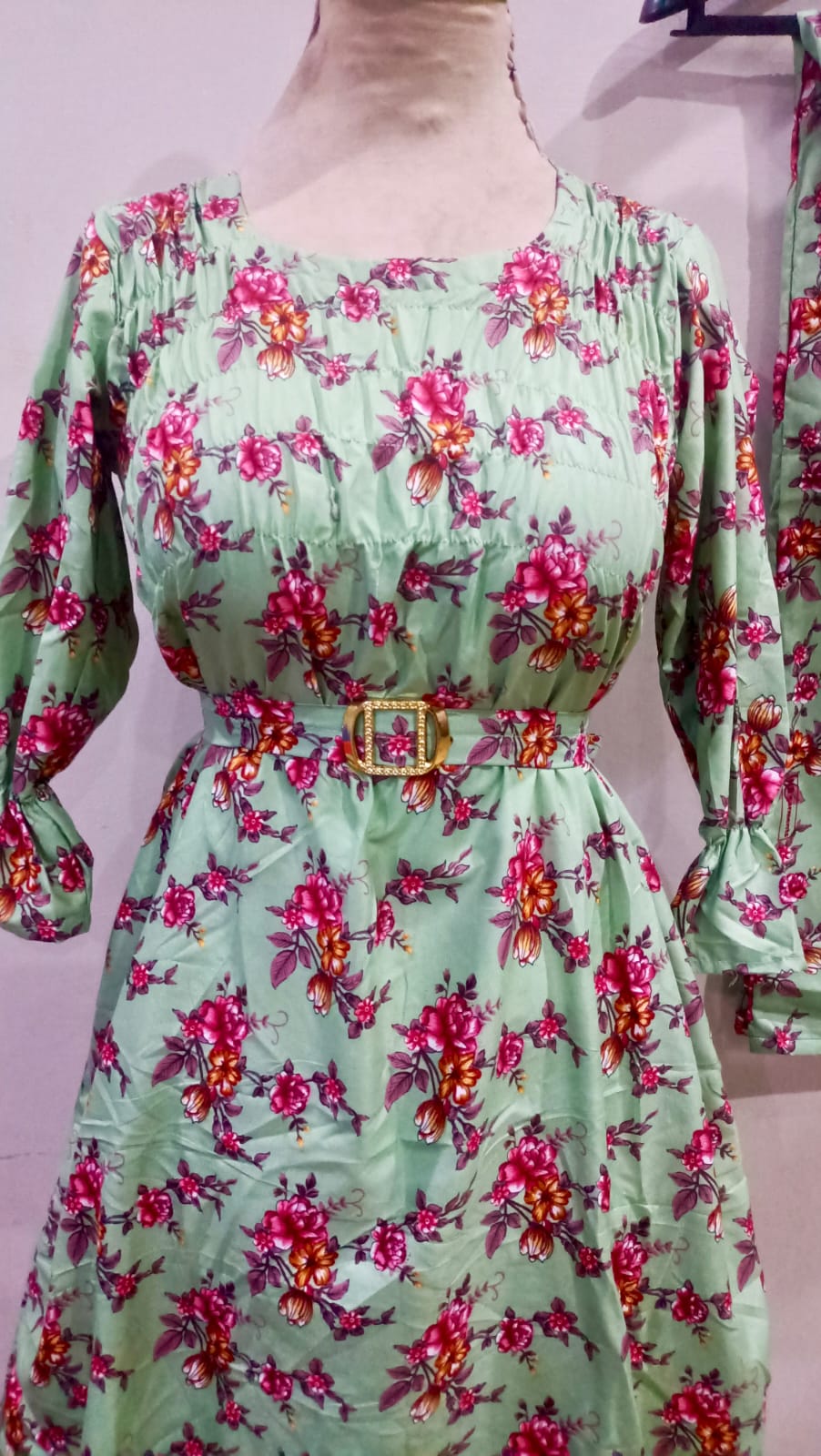 Floral digital print Cotton Frill Maxi 2 Piece