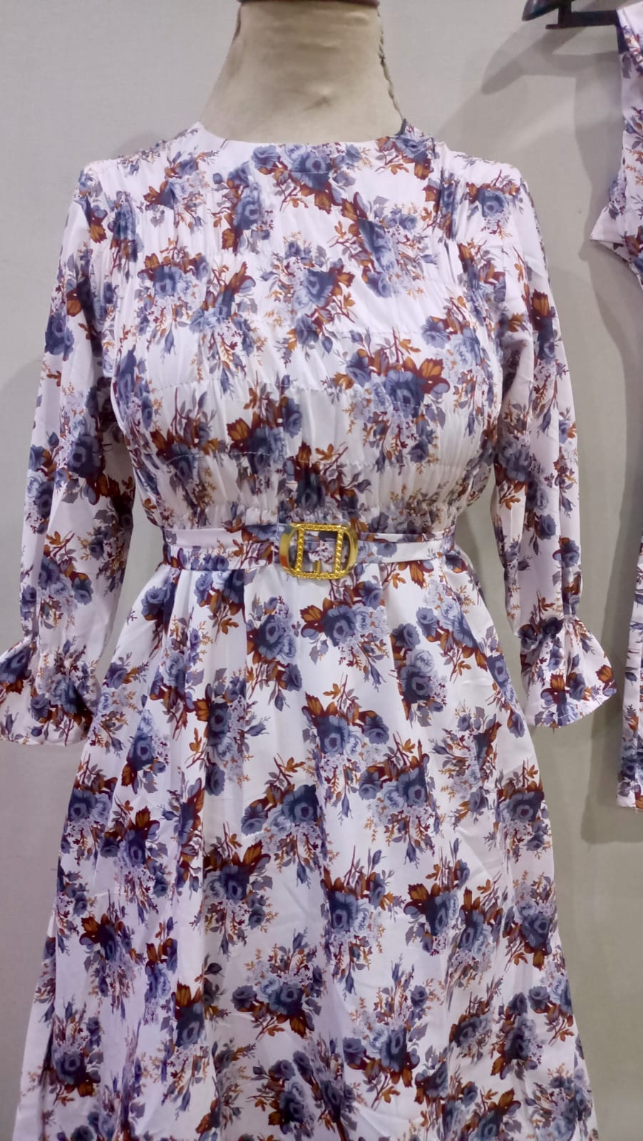 Floral digital print Cotton Frill Maxi 2 Piece