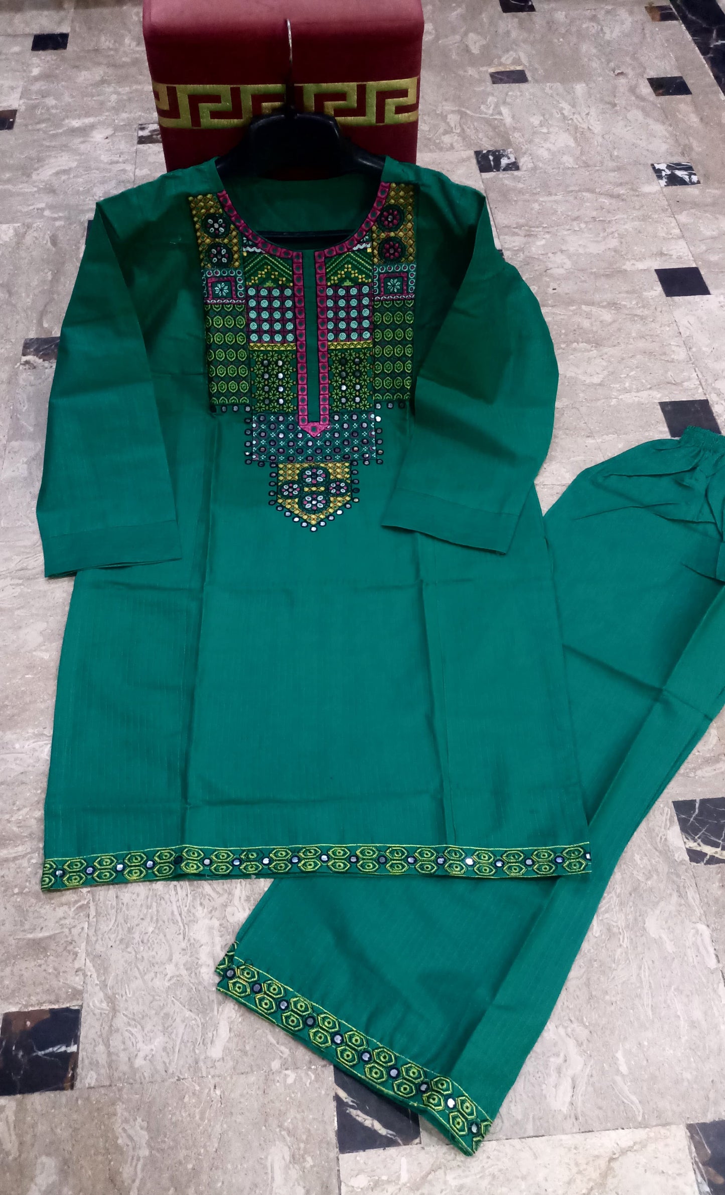 Elegant Summer Collection Embroidery 2 Piece Suit