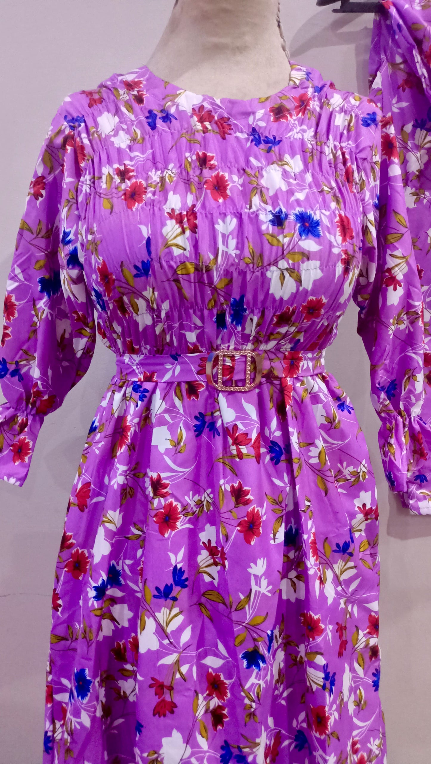 Floral digital print Cotton Frill  Maxi 2 Piece