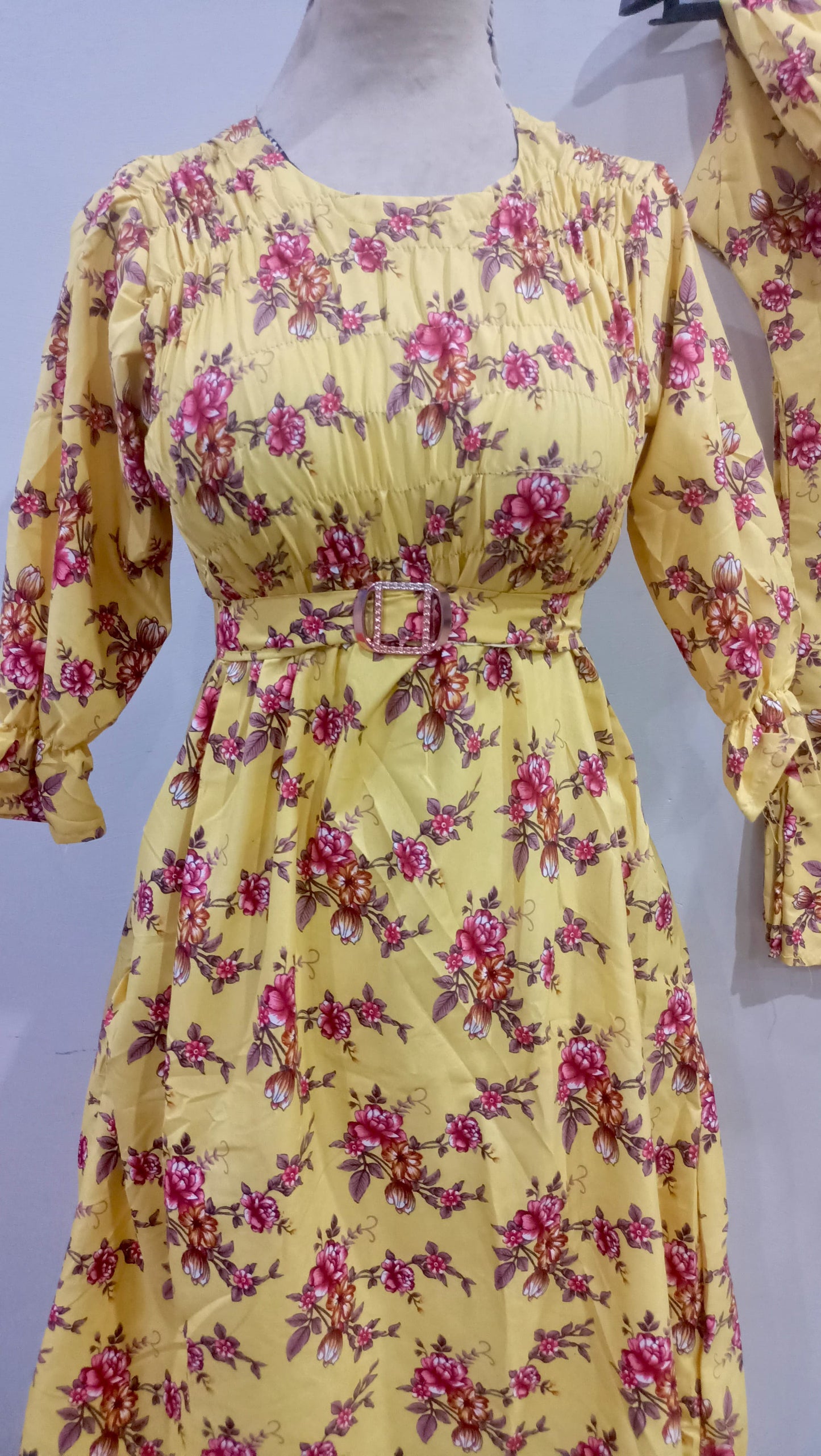 Floral digital print Cotton Frill  Maxi 2 Piece