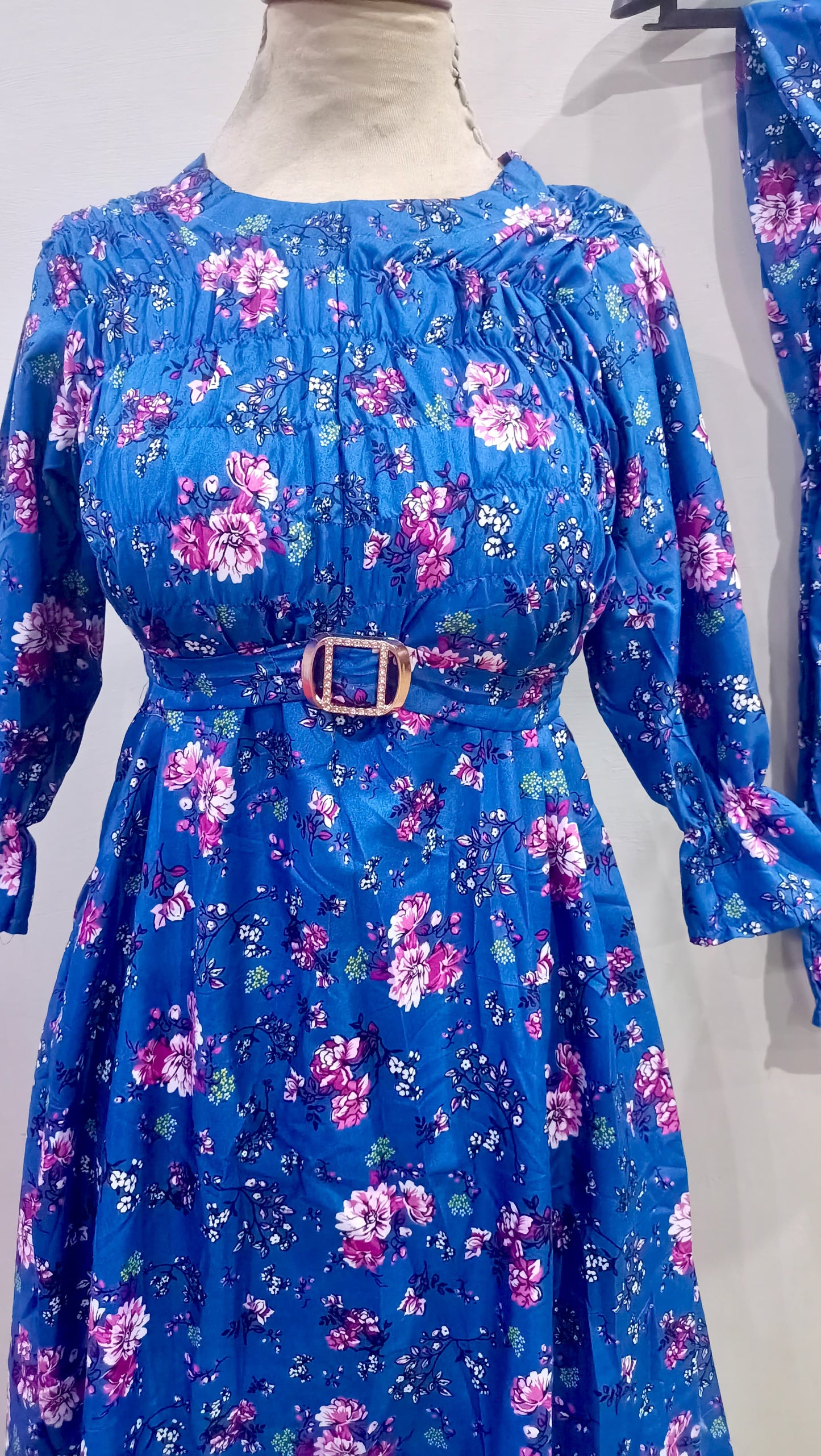 Floral digital print Cotton Frill  Maxi 2 Piece